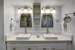 Newly updated vanity with upscale touches